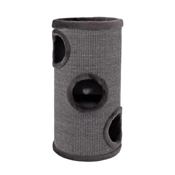 Lionto 70cm Kratztonne Mit Sisal Kratzturm Grau 1 Lionto 70cm Kratztonne Mit Sisal Kratzturm Grau