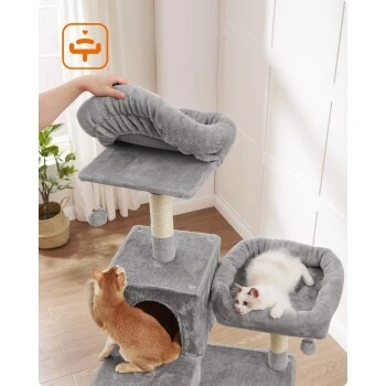 FEANDREA Katzenbaum XXL 199cm Hellgrau Hellgrau 3 FEANDREA Katzenbaum XXL 199cm Hellgrau Hellgrau – Bild 3