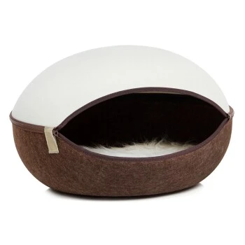 Canadian Cat Company Filz Katzennest Braun/ Beige 3 Canadian Cat Company Filz Katzennest Braun/ Beige – Bild 3