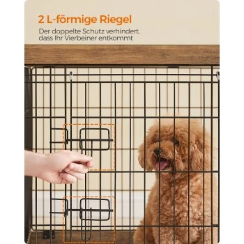 FEANDREA XXL Welpenauslauf Stahl-Gitter 92,5 Cm, 57,5 Cm, 64 Cm 2 FEANDREA XXL Welpenauslauf Stahl-Gitter 92,5 Cm, 57,5 Cm, 64 Cm – Bild 2