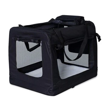 Lionto Hundetransportbox - Faltbar - Schwarz S 1 Lionto Hundetransportbox - Faltbar - Schwarz S