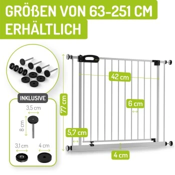 Bomi Türschutzgitter Merle 63-111 Cm XS 3 Bomi Türschutzgitter Merle 63-111 Cm XS – Bild 3