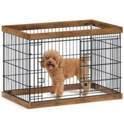 FEANDREA XXL Welpenauslauf Stahl-Gitter 92,5 Cm, 57,5 Cm, 64 Cm