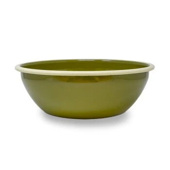 Lills Emaillenapf "Balu" - Gr. L - Dunkles Olivgrün 1 Lills Emaillenapf "Balu" - Gr. L - Dunkles Olivgrün