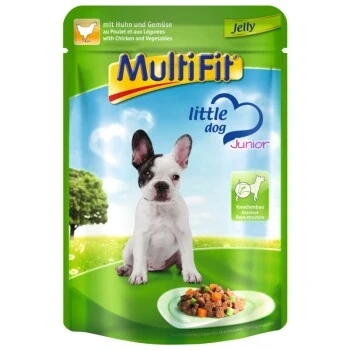 MultiFit Junior Little Dog Pouch Jelly Huhn & Gemüse 24x100g 1 MultiFit Junior Little Dog Pouch Jelly Huhn & Gemüse 24x100g