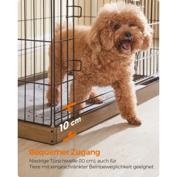 FEANDREA XXL Welpenauslauf Stahl-Gitter 92,5 Cm, 57,5 Cm, 64 Cm 6 FEANDREA XXL Welpenauslauf Stahl-Gitter 92,5 Cm, 57,5 Cm, 64 Cm – Bild 6