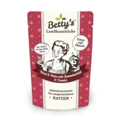 Betty's Landhausküche Frischebeutel Rind & Herz 12 X 100g Für Katze