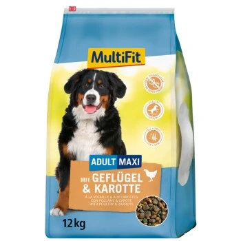 MultiFit Maxi Adult Mit Geflügel & Karotte 12kg 1 MultiFit Maxi Adult Mit Geflügel & Karotte 12kg