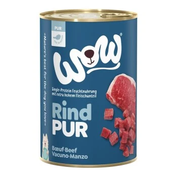WOW Pur Adult 6x400g Rind 1 WOW Pur Adult 6x400g Rind