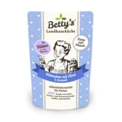 Betty's Landhausküche Frischebeutel Kitten Huhn & Rind 12 X 100g Für Katze