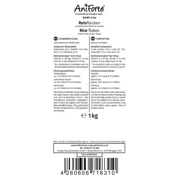 Aniforte BARF-Line Reisflocken 1kg 4 Aniforte BARF-Line Reisflocken 1kg – Bild 4